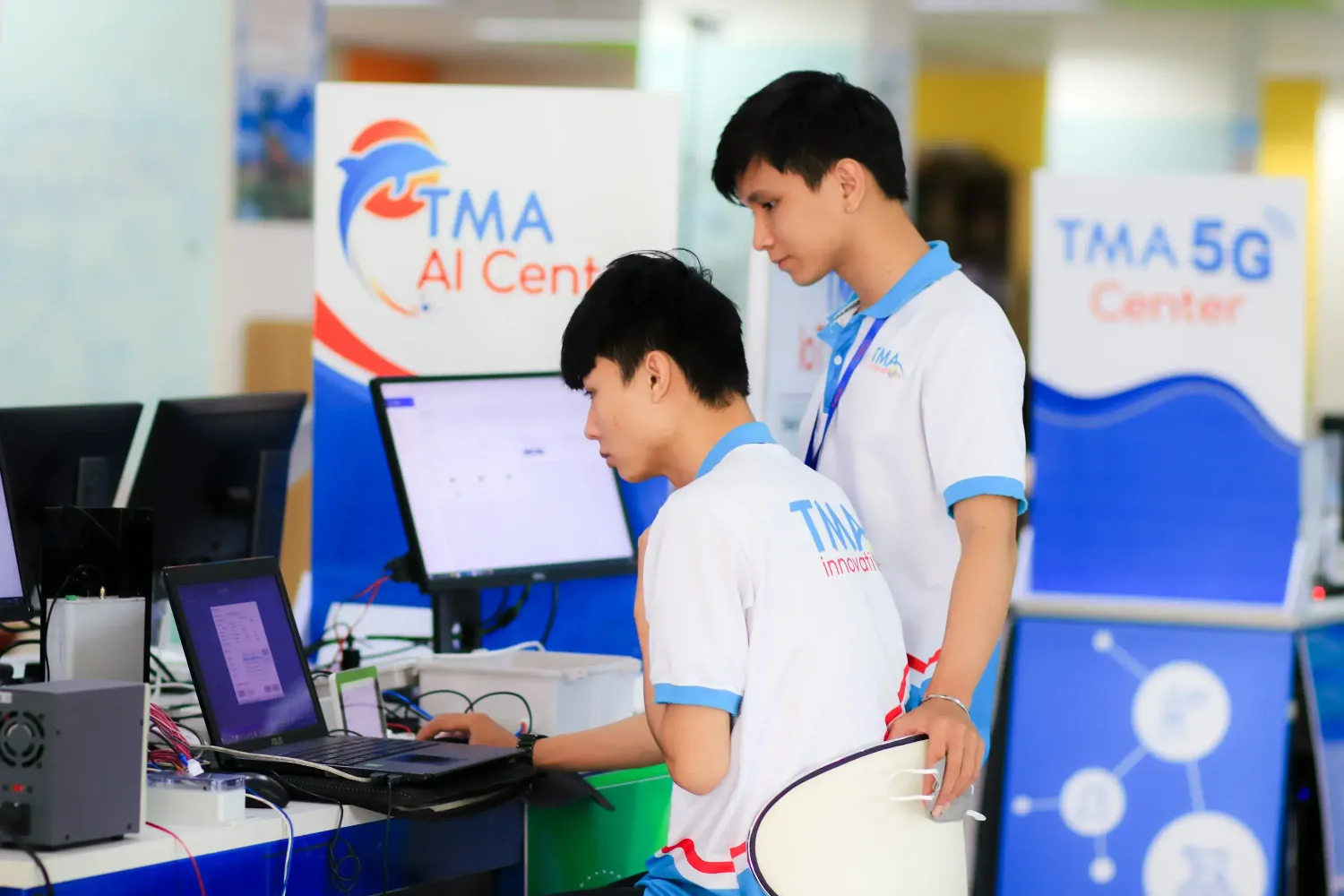 TMA's employees are working in the office